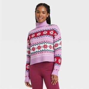 Women's Argyle Graphic Sweater -
Purple